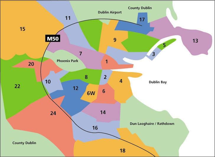 kat jeyografik nan zòn Dublin