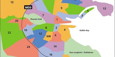 Kat jeyografik nan zòn Dublin